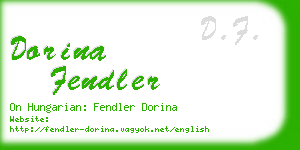 dorina fendler business card